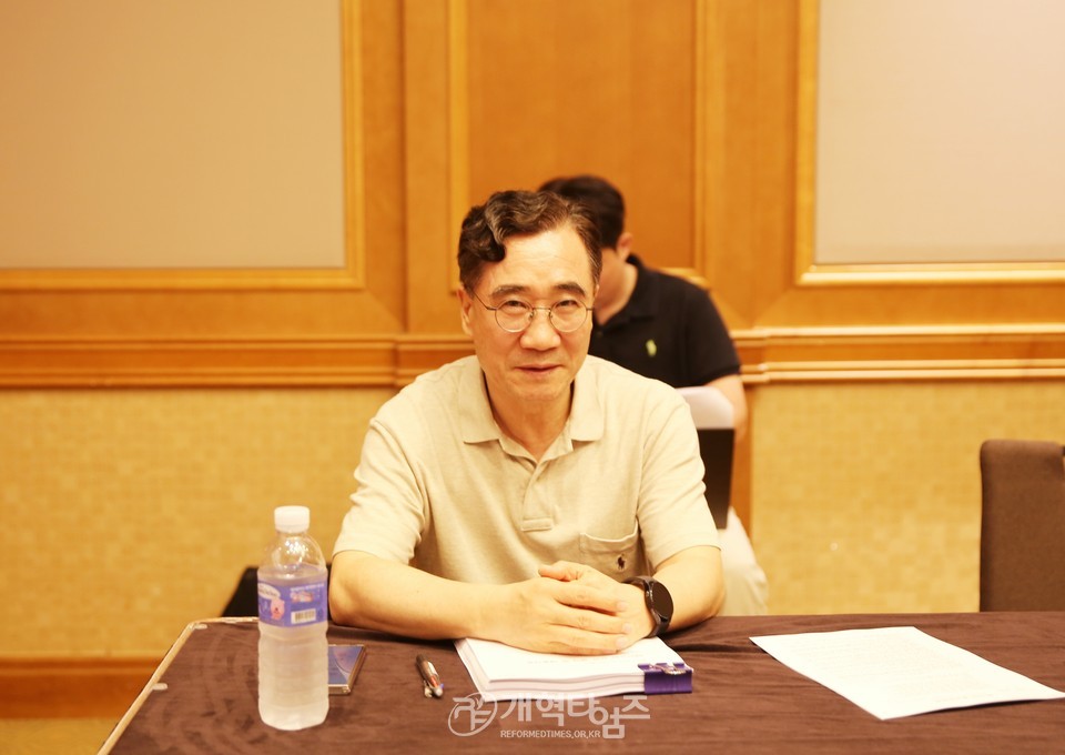 제주에서의 총회임원회 모습