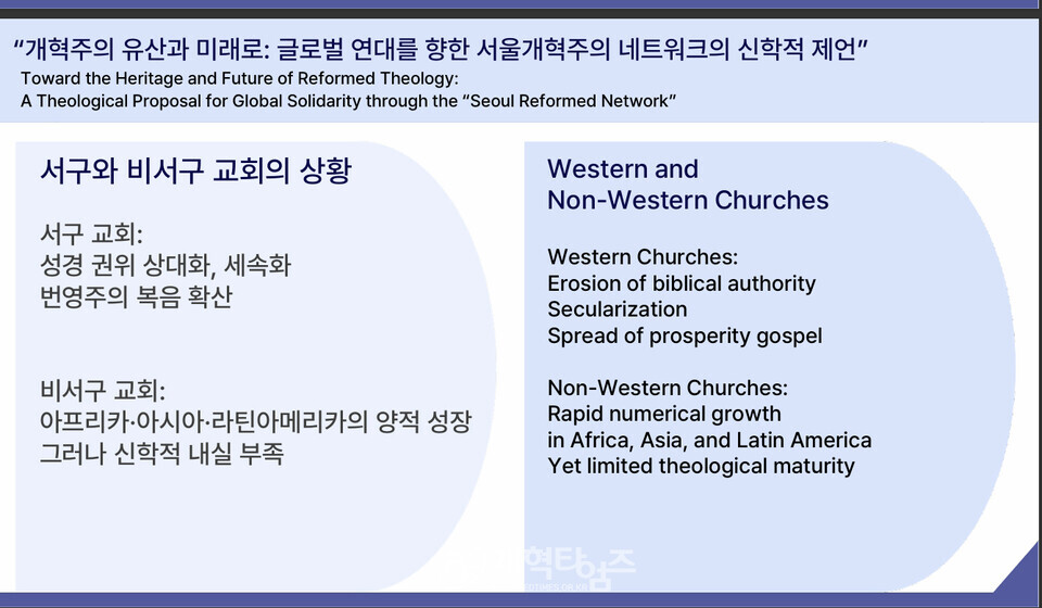 안인섭 교수, 강의 2, 「개혁주의 유산과 미래: 글로벌 연대를 향한 서울 개혁주의 네트워크의 신학적 제언」